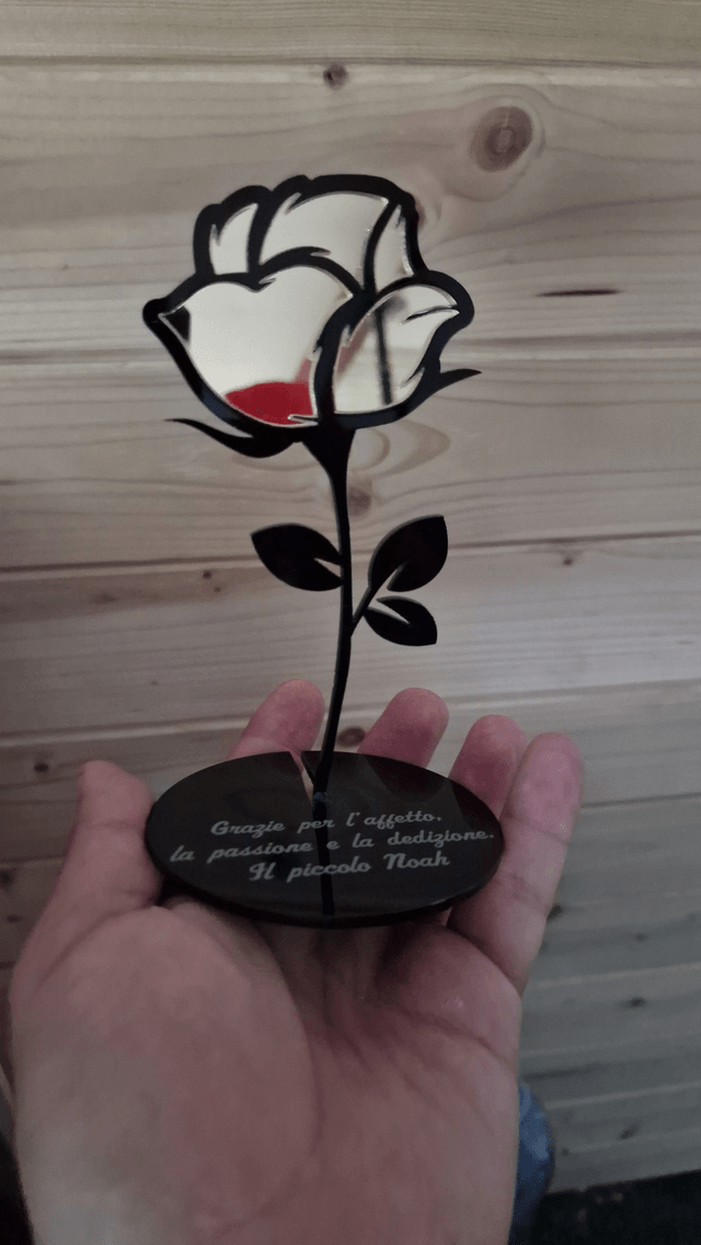 Rosa in Plexiglass