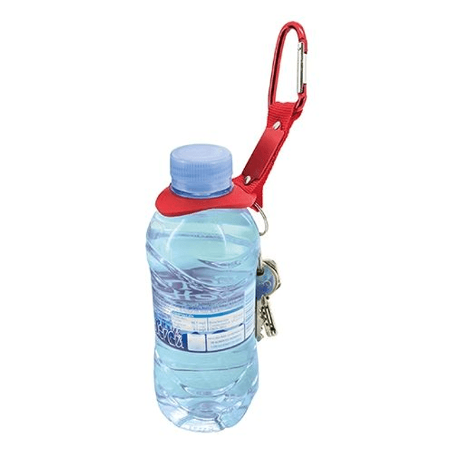 Porta bottiglietta con gancio e anello portachiave personalizzato