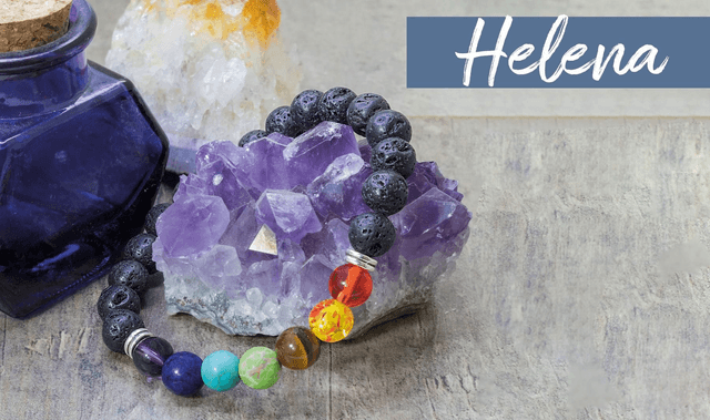 Bracciale con perline in pietra